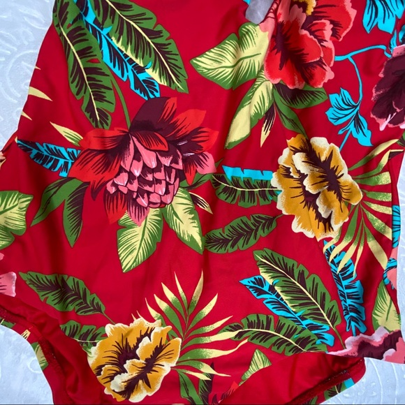 Target Swim Sunn Lab Swim One Piece Red Swimsuit Floral Nwt Poshmark